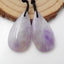 New Natural Stone Amethyst Teardrop Earring Beads, Drilled Earrings For Jewelry DIY Making,Purple Stone Earrings