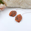 Natural Red Coral Earring Beads 22*16*3mm, 3.3g