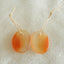 Natural Red Agate Earring Beads 21x17x4mm, 4.7g