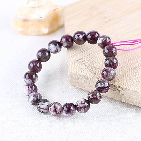 Natural Tourmaline Bracelet 10mm beads, 19cm length, 29g