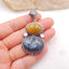 Intarsia of Yellow Opal and Blue Kyanite Pendant with 925 Sterling Silver 18x13x8mm, 24x16x8mm, 19.4g