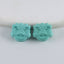 1 PC Carved Turquoise Gemstone Pendant Beads(Top to Bottom),Drill Gemstone Pendant, Handmade Jewelry,13×15×6mm,3.8g