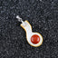 Intarsia of Shell and Red River Pendant With 925 Silver Hook 25*13*5mm, 1.8g