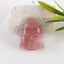 BITEFU Carved Natural Volcano Cherry Quncortz Buddha Head Gemstone Pendant Bead, 10g