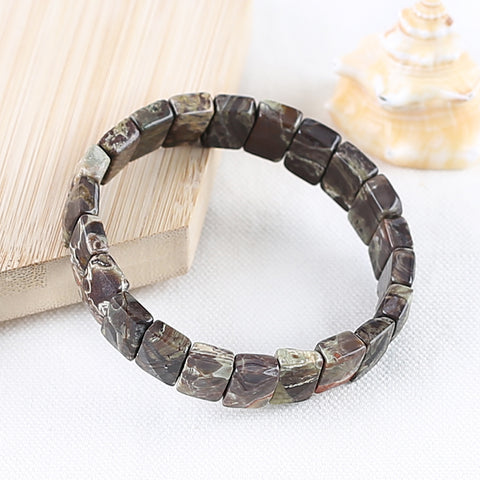 Natural Mushroom Jasper Bracelet 14*9*6mm, 21cm length, 32.7g