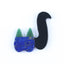 Intarsia of Obsidian, Lapis Lazuli and African Jade Pendant Bead 49*32*3mm