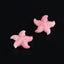 BITEFU 1Pair Pink Conch Shell (Made Of Powder Of Shell, Color Is Enhanced ) Starfish , 2.8g