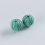 1 Pair Carved Turquoise Round Gemstone Earring Beads,Handmade Gemstone Wholesale,10mm,2.3g