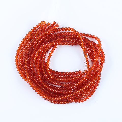 BITEFU 1 Strand Natural Red Agate Round Gemstone Necklace Loose Beads, Jewelry DIY Making, Gemstone Wholesale