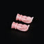 BITEFU 1Pair Pink Conch Shell (Made Of Powder Of Shell, Color Is Enhanced ) Hand , 1.8g