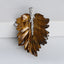 New Natural Tiger-Eye Handcarved Leaf Pendant,925 Sterling Silver Pinch Bail,52x37x7mm,11g