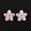 BITEFU 1Pair Carved Natural Pink Shell Flower , Queen Conch Shell Beads, Popular Pink Flower Beads, 1.2g