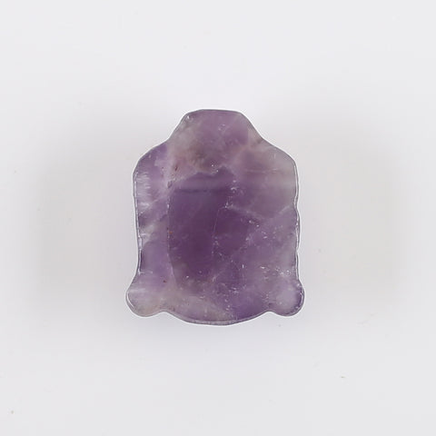 BITEFU Carved Natural Amethyst Buddha Head Gemstone Pendant Bead, 12g