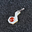 Intarsia of Shell and Red River Pendant with 925 silver hook 25*15*4mm, 1.8g