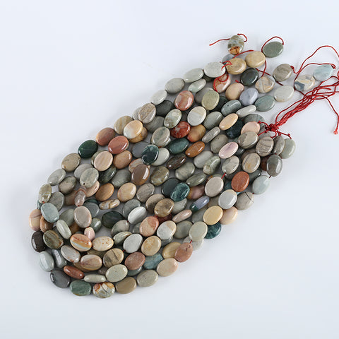 New Arrival! 1 Strand 16 Inch Natural Multi-Color Picasso Jasper Gemstone Necklace,Gemstone Wholesale,16x12x6mm,43g