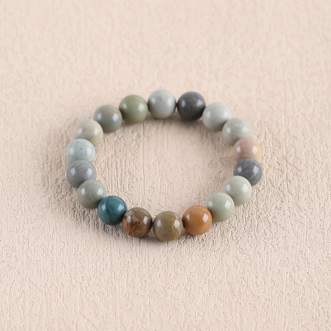 New Arrival! Natural Wave Jasper Bracelet Beads, Gemstone Jewelry Gift,17cm, 10mm,25.6g