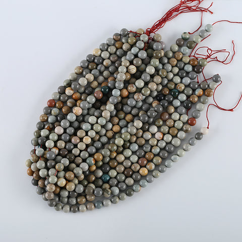 New Arrival! 1 Strand 16 Inch Natural Multi-Color Picasso Jasper Round Loose Beads Gemstone Necklace,Popular Handmade Necklace for Gift,9mm,43g