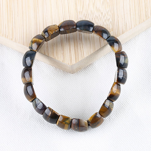 Natural Tiger's Eye Bracelet 16*12*8mm, 20cm length, 44g