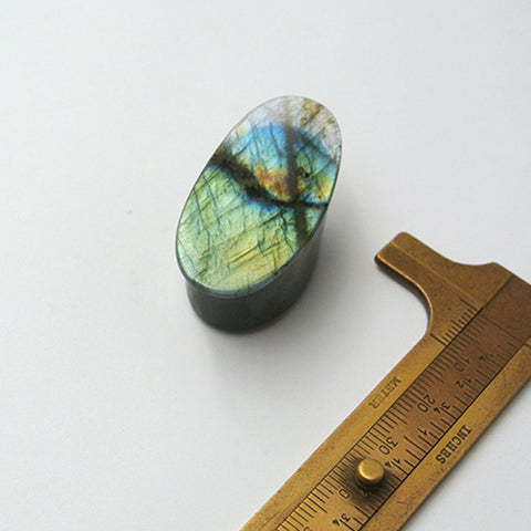 16mm Labradorite Labret Gemstone Body Jewelry