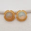 1 Pair Silver Gold Plated Natural High Quality Opal Earring Beads,Jewelry DIY Making,13x9mm, 2.4g