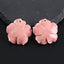 Pink Conch Shell Carved Flower Fashion For Women Earring Beads ,Birthday Gift,Women's Jewelry Accessories DIY,33×13mm,12.3g