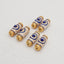 BITEFU 1Pair Silver Gold Plated Natural High Quality Lapis Lazuli Tube Gemstone Earring beads 3.1g