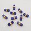 BITEFU 1Pair Silver Gold Plated Natural High Quality Lapis Lazuli Rectangle Gemstone Earring beads 1.5g