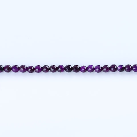 BITEFU 1 Strand Faceted Amethyst Round Shape Loose Beads, DIY Accessories,Stone