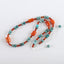 1 Strand 18.5-24 Inch Adjustable Natural Chrysocolla,Red Coral And Red Agate Gemstone Necklace,Best Gemstone Jewelry Gift,14x13mm,8x5mm,3x2mm, 38.4g