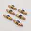 BITEFU 1Pair Silver Gold Plated Natural High Quality Lapis Lazuli Tube Gemstone Earring beads 5.6g