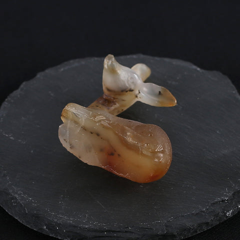 New Miniature Deer Figurine,Agate Gemstone Hand Carved Deer Statues Supply,Gemstone Home Decor,53x44x19mm,33.3g