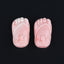 BITEFU 1Pair Pink Conch Shell (Made Of Powder Of Shell, Color Is Enhanced ) Foot , 10.2g