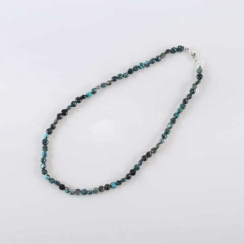 Natural Turquoise Necklace,Turquoise Bead Strands Handmade Gemstones,Lucky Stone, 1 Strand, 15.7 Inch,6×4mm 12.8g