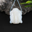 BITEFU Carved Natural Opalite Buddha Head Gemstone Pendant Bead, 12g