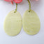 Serpentine Simple Carvings Oval Earrings Stone 一对，用于制作耳环的石头，35x25x2mm，7.9g