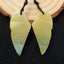 Natural Amazonite Carved Wings Earring Beads 30x12x4mm, 4.2g