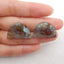 New 1 Pair Natural Flash Labradorite Double Hole Gemstone Earrings, Gem Jewelry Gift, Customized Gemstone Earring Pair, 25×21×3mm, 4.4g