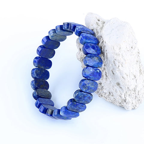 Natural Lapis Lazuli Bracelet 14*9*6mm, 21cm length, 38.5g