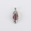 New Arrival!Handmade Jewelry Sterling Silver 925,Turquoise And Ruby Pendant,33×12×6mm, 3.6g