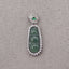 Natural Gemstone Jadeite Pendant, 925 Sterling Silver Inlaid  Pendant,Jewelry DIY Making,26x10x5mm, 1.8g