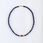 BITEFU 1 Strand Natural Lapis Lazuli Beads + Silver Gold Plated Pendant Gemstone Necklace For Jewelry Gift, 34.5g