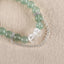 BITEFU Natural Green Strawberry Quartz And White Quartz Gemstone Bracelet, Gemstone Jewelry, 19.2g