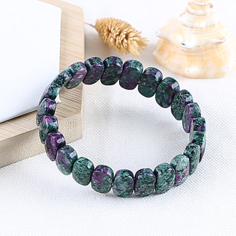 Natural Ruby and Zoisite Bracelet 14*9*6mm, 20cm length, 32g