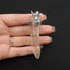 New! Natural Crystal Gemstone 925 Sterling Silver Angel Pendant, Angel Jewelry, 69x18x21mm, 24g