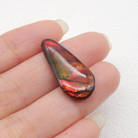 New! Natural Ammolite Gemstone Cabochon,Semi Precious Gemstones for Jewelry Making,28x12x4mm,1.8g