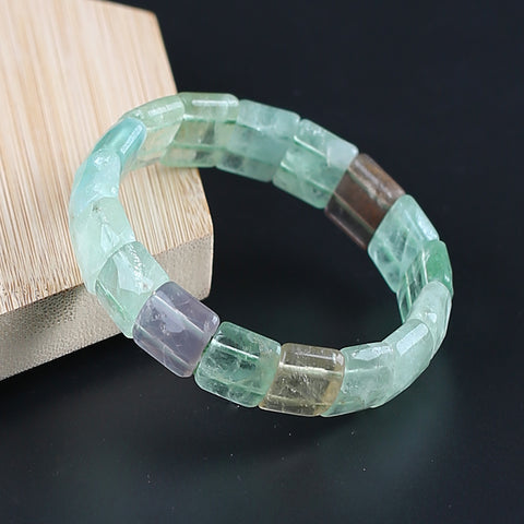 Natural Fluorite Bracelet 18*13*6mm, 20cm length, 54.9g