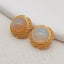 1 Pair Silver Gold Plated Natural High Quality Opal Earring Beads,Jewelry DIY Making,13x9mm, 2.4g