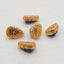 BITEFU 1Pair Silver Gold Plated Natural High Quality Lapis Lazuli Gourd Gemstone Earring beads 2.7g