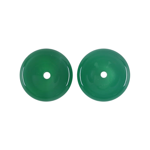 Natural Green Agate Gematone Earring Beads,Handmade Earring Pair,Jewelry DIY Making,12mm,2g