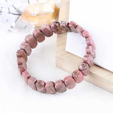 Natural Rhodonite Bracelet 14*9*6mm, 20cm length, 41g